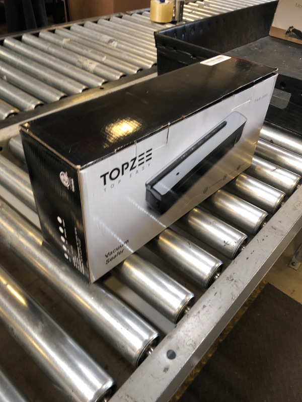Photo 1 of TOPZEE Vacuum Sealer for Food - 90kpa Vacuum Sealer Machine with Bags Storage and Built-in Cutter, Food Sealer with External Vac Function, Dry Moist Modes, Bag Roll included, Stainless Steel