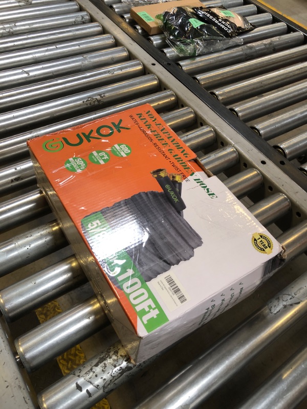 Photo 1 of GUKOK 2025 Upgraded 100FT Non-Expanding Garden Hose, Ultra-Light & Flexible Water Hose - Burst-Resistant, Kink-Free, High-Pressure, All-Weather Use for Lawns, Gardens, and Outdoor Cleaning