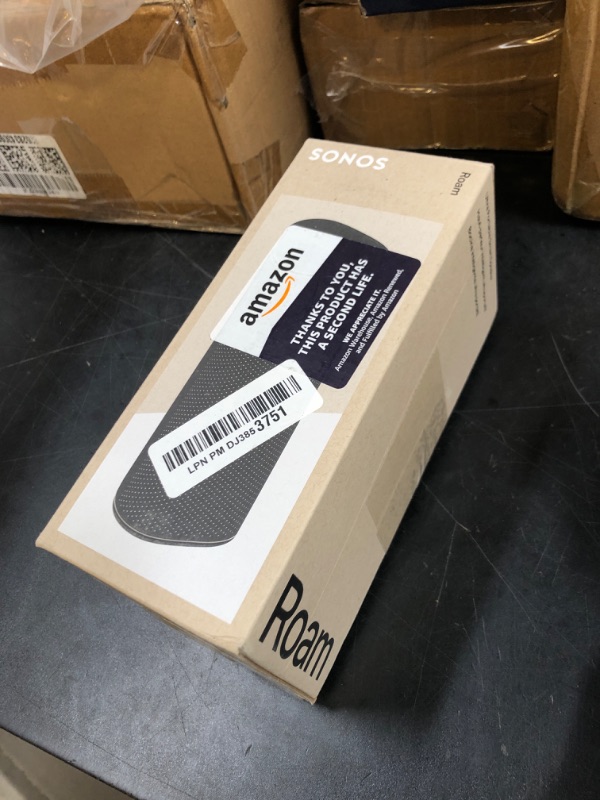 Photo 1 of Sonos Roam and Wireless Charger Bundle - Black - Waterproof and Wireless Ultra Portable Bluetooth or WiFi Smart Speaker.