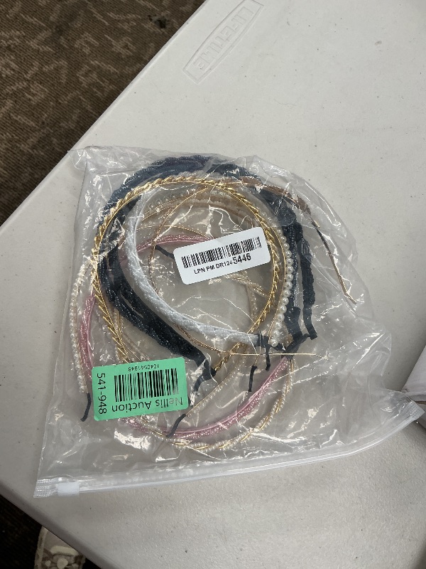 Photo 1 of LYroo Pearl Headbands Beaded Headband Metal Head Bands No Slip Hair Accessories for Women Girls,10 Pack