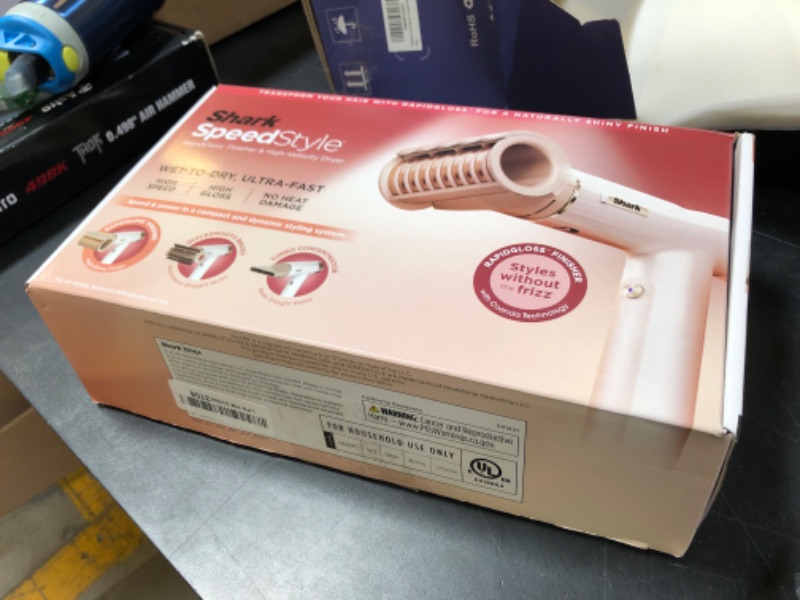 Photo 1 of Shark Hair Dryer | SpeedStyle | No Heat Damage Hair Styling Tool | 3 Styling Tools Included | Portable & Powerful Blow Dryer | Best for Straight & Wavy Hair | Silk | HD331