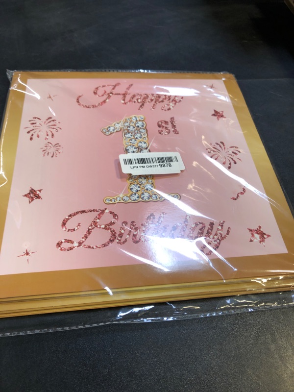 Photo 1 of 1st Birthday Decorations Boxes for Baby Girl - 3PCS Pink Rose Gold Onederful First Birthday Balloons Boxes, One Year Old Happy Birth Party Theme Cardboard Box for Cake Smash Photo Props