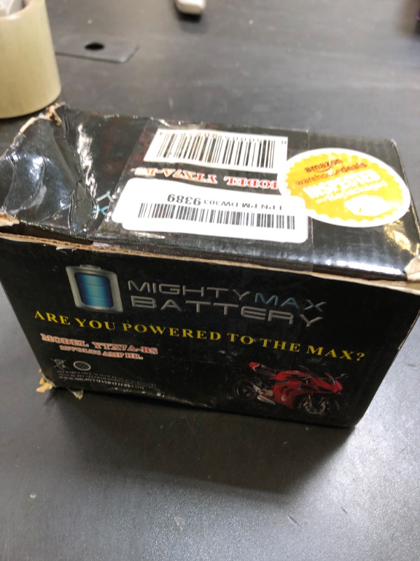 Photo 1 of Mighty Max Battery YTX7A-BS -12 Volt 6 AH, 105 CCA, Rechargeable Maintenance Free SLA AGM Motorcycle Battery