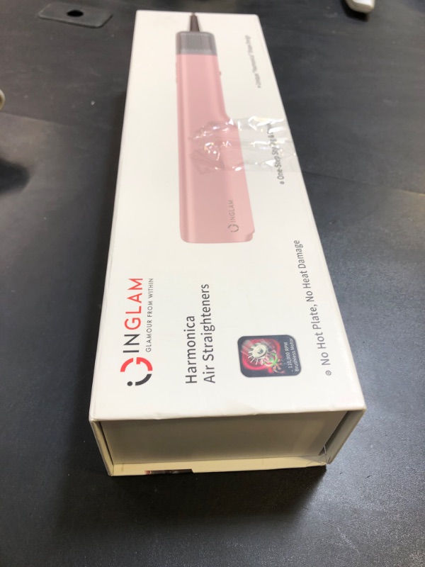 Photo 1 of IG INGLAM Air Straightener, Style from Wet Hair, 2.2" Hair Dryer Straightener, 200M Negative Ionic, One-Step Air Straight for Medium and Long Hair(14"-30"), Pink