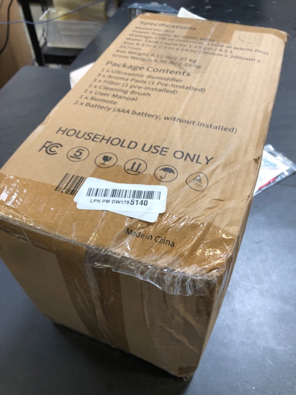 Photo 1 of BOXING Warm and Cool Mist Humidifiers for Bedroom Large Room Home, Air Humidifier with Remote, Top Fill Ultrasonic Diffuser Humidifier with humidistat,Quiet Sleep Bedside Nightstand,Timer,Filter,4.5L