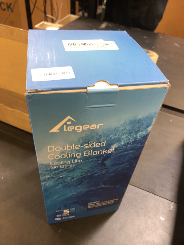 Photo 1 of Elegear Revolutionary Cooling Blanket, Absorbs Heat to Keep Body Cool for Night Sweats, Double Sided Arc-Chill3.0 Cooling Fiber Q-Max>0.5, Lightweight Summer Cold Blankets for Sleeping 90" x 108"