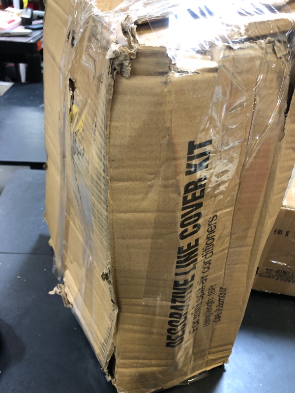 Photo 1 of BEWAVE Mini Split Line Set Cover Kit, Decorative PVC Line Cover Kit for Mini Split Air Conditioners and Heat Pumps 3" Wx16.1' L