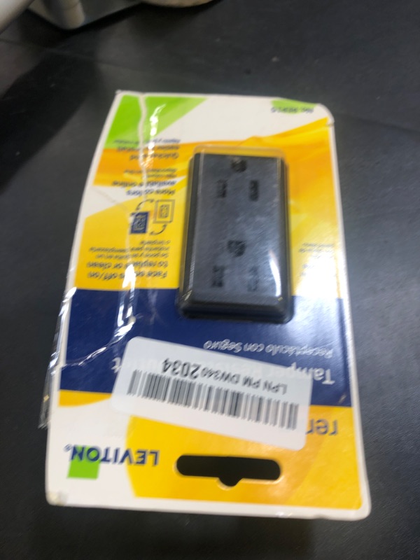 Photo 1 of Leviton RER15-OB Renu Tamper-Resistant Outlet, 15-Amp, 125VAC, Onyx Black