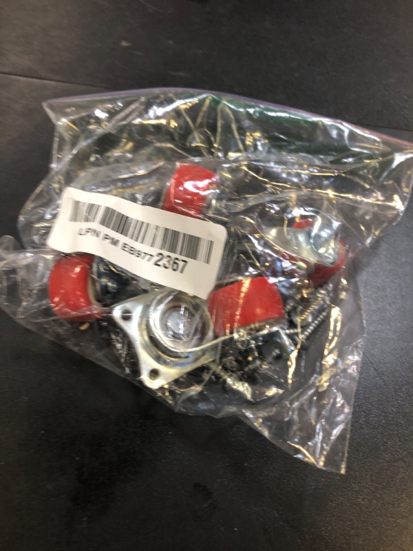 Photo 1 of Castrek 1 Inch Caster Wheels Heavy Duty Casters Set of 4 (400lbs Load Capacity) Lockable Cart Wheels with Brakes, 360 Degree Rotatable - Ideal Caster for Cart, Furniture and Workbench (4 x Brakes)