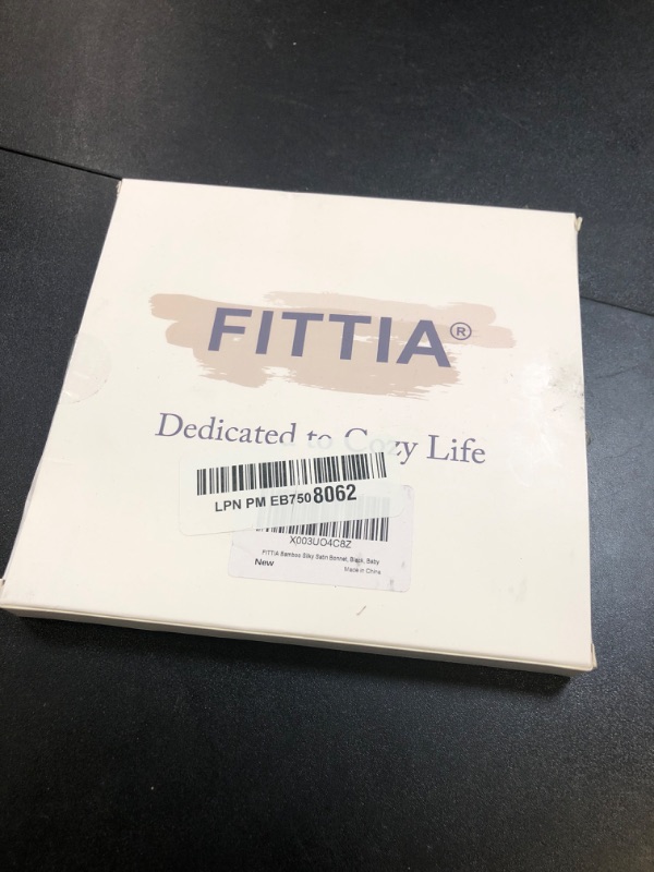 Photo 1 of Fittia Baby Bonnet for 0-6 6-18 Months, Silky Satin Bonnet for Sleeping, Smooth for No Frizzy Hair, Adjustable for Non-Slip Black
