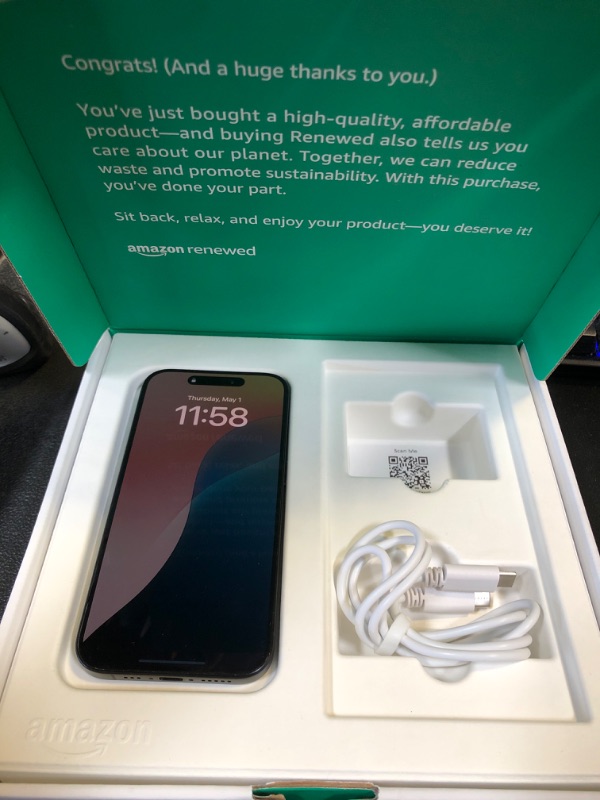 Photo 1 of Locked -- Apple iPhone 15 Pro, 128GB, Blue Titanium - Unlocked (Renewed Premium)