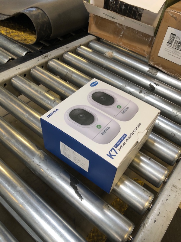 Photo 1 of INFIYA 2K Security Camera Indoor-360 Cameras for Home Security and One-Tap Call, Elderly/Cat/Baby/Nanny, Motion Alert, Intelligent Tracking, 2.4GHz WiFi Only, Work with Alexa/Google Home, K7 2Pack