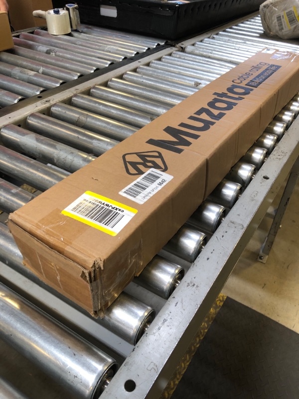 Photo 1 of Muzata Cable Railing Post 36 Inch 36"x2"x2" Level Drilled Surface Mount Brushed T304 Stainless Steel Cable Railing System Kit Indoor Outdoor with Paper User Guide PS02 LH4S