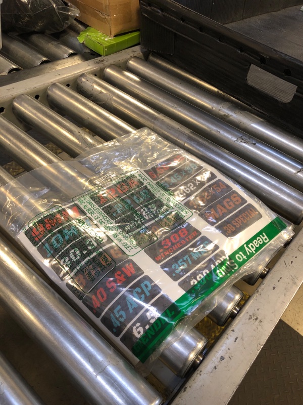 Photo 1 of Can Vinyl Sticker Set - Ammo Can Labels Set -Caliber Decal Labels for Ammo Cans .22 .223 .308 9MM .380 .45 5.56 7.62 12GA 300BLK (80 Pack/20 Varieties)