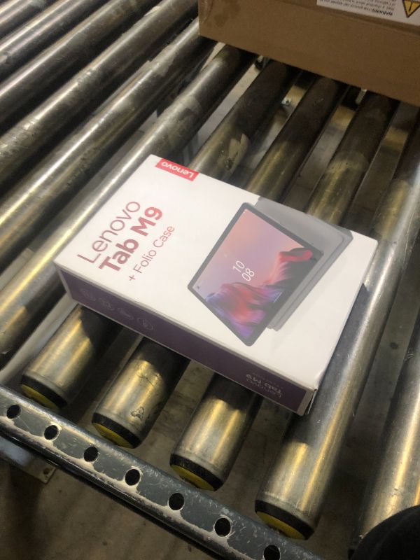 Photo 1 of Lenovo Tab M9-2023 - Tablet - Long Battery Life - 9" HD - Front 2MP & Rear 8MP Camera - 3GB Memory - 32GB Storage - Android 12 or Later - Folio Case Included,Gray