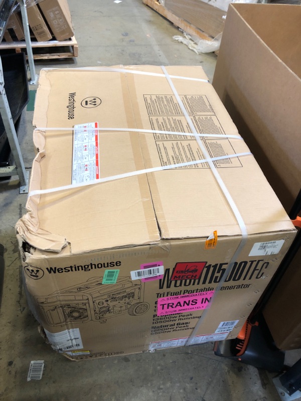 Photo 1 of Westinghouse 14500 Peak Watt Tri-Fuel Home Backup Portable Generator, Remote Electric Start, Transfer Switch Ready, Gas, Propane, and Natural Gas Powered
