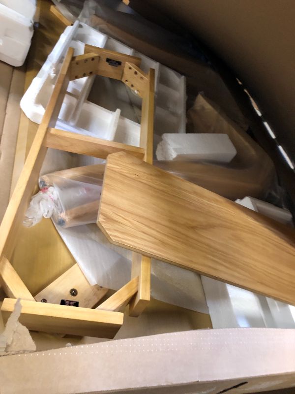 Photo 1 of CHRISTOPHER KNIGHT HOME LUCIOUS CURVED LEG RECTANGULAR DINING TABLE - NATURAL OAK / LIGHT BEIGE 