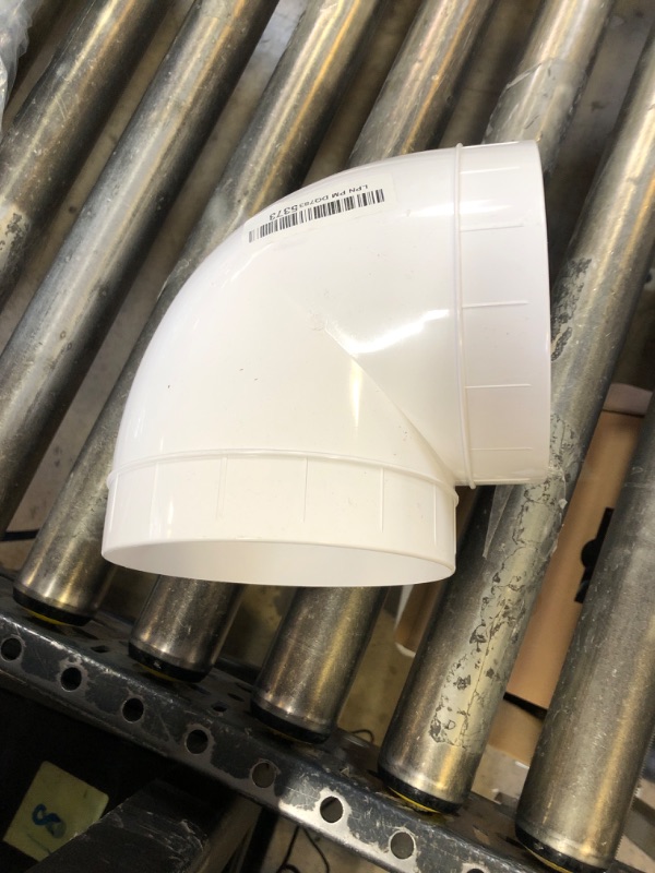 Photo 1 of Vent Systems 90 Degree 6" Inch Elbow - ABS Plastic Ducting Connector - Duct Fitting for Round Rigid or Flexible PVC Pipe/Tube Ventilation System Adapter - Dryer Duct/HVAC Duct Fittings