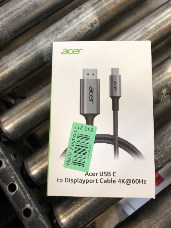 Photo 1 of acer USB C to DisplayPort Cable 6.6 FT (4K@60HZ 2K@165Hz), Type-C to DisplayPort Cord (Sturdy Aluminum, Plug & Play) Thunderbolt 3/4/5 Compatible with MacBook Pro/Air, iPhone 16 Pro/Max, XPS, Surface