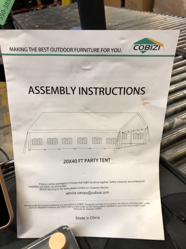 Photo 1 of COBIZI 20X40 FT PARTY TENT 