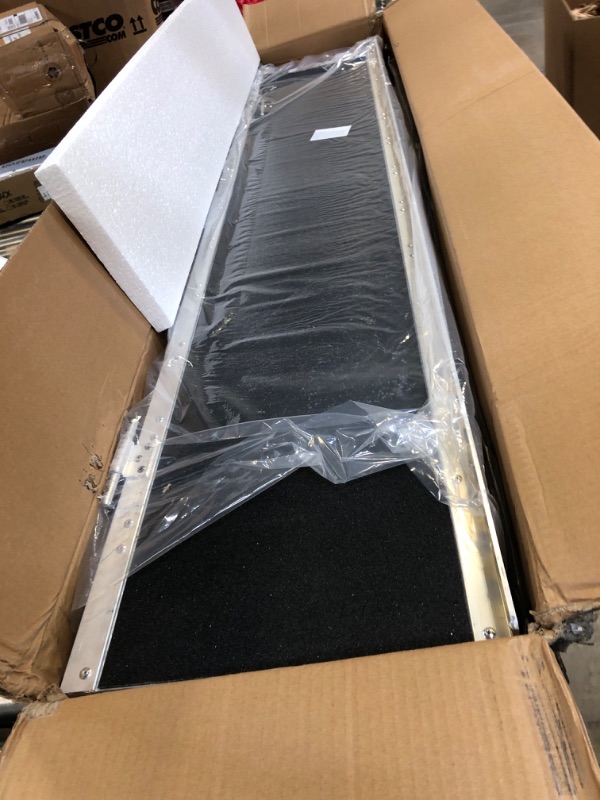 Photo 1 of MAASTERS Wheelchair Ramp 12 Feet - Aluminum Long Wheelchair Ramp - Loading Capacity 600 lbs - Portable 12 Foot Ramp with Extra Support Leg