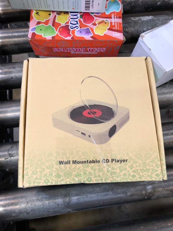 Photo 1 of MICOCIOUS Bluetooth Portable Home CD Music Player with Remote Control, Timer, Built-in Speakers and LED Display - FM Radio Boombox (White)