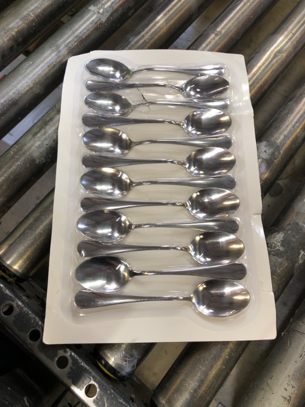 Photo 1 of 12 Piece Teaspoons Set,Food Grade 18/10 Stainless Steel Tea Spoons,Durable Small Spoons,Metal Dessert Spoon,Spoon Silverware for Home,Kitchen or Restaurant,Mirror Polished & Dishwasher Safe,6.7-Inch
