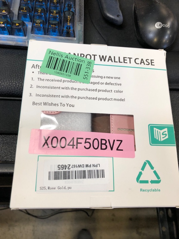 Photo 1 of SUANPOT Compatible with Samsung Galaxy S25 Wallet case with RFID Blocking Credit Card Holder,Flip Book PU Leather Protective Cover Women Men for Samsung S25 Phone case Rose Gold