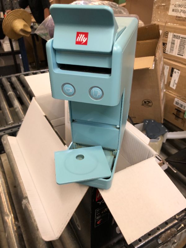 Photo 1 of Illy Y3.3 Espresso Machine, Single Serve Coffee Machine for IperEspresso Capsules, Single Cup Espresso Maker (Amalfi Blue)