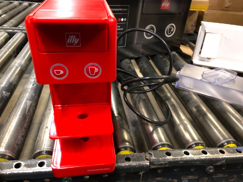 Photo 1 of Illy Y3.3 Espresso Machine, Single Serve Coffee Machine for IperEspresso Capsules, Single Cup Espresso Maker (Red)
