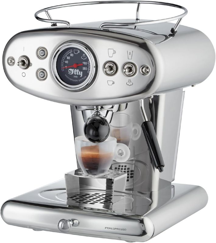 Photo 1 of Illy X1 Anniversary 1935 Espresso Single-Serve Machine for iperEspresso capsules with Milk Frother Steam Wand (Stainless)