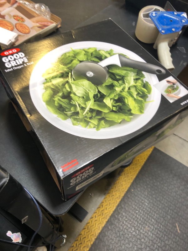 Photo 1 of OXO Good Grips Salad Chopper With Bowl, Dishwasher Safe, 12.5 x 5.5 x 12.5 inches, Plastic, White