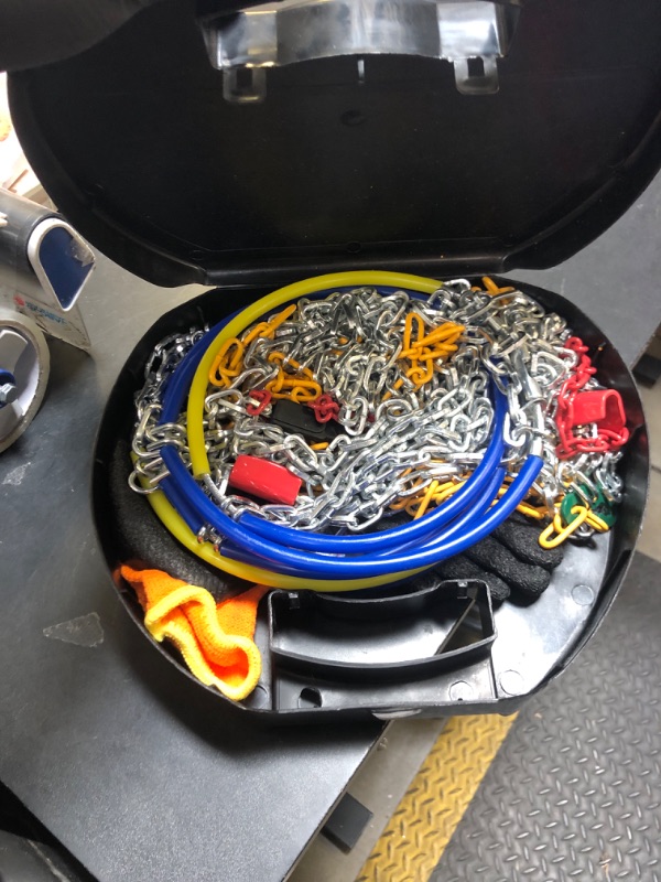 Photo 1 of COCO BIRD Snow Chains, Wear-Resistant High Carbon Steel Anti Slip Tire Chain for Passenger Cars, Pickups, and SUVs, Set of 2 (KN150)