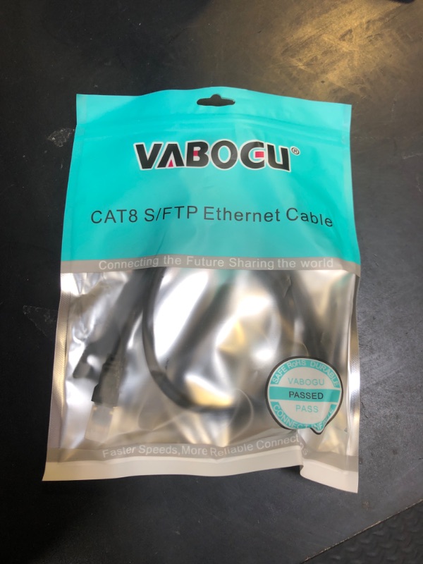 Photo 1 of Cat 8 Ethernet Cable, 1.5Ft 3Ft 6Ft 10Ft 15Ft 20Ft 30Ft 40Ft 50Ft 60Ft 100Ft Heavy Duty High Speed Internet Network Cable, Professional LAN Cable Shielded in Wall, Indoor&Outdoor