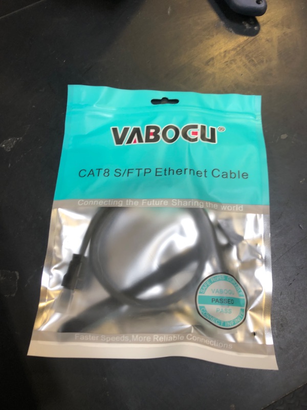 Photo 1 of Cat 8 Ethernet Cable, 1.5Ft 3Ft 6Ft 10Ft 15Ft 20Ft 30Ft 40Ft 50Ft 60Ft 100Ft Heavy Duty High Speed Internet Network Cable, Professional LAN Cable Shielded in Wall, Indoor&Outdoor