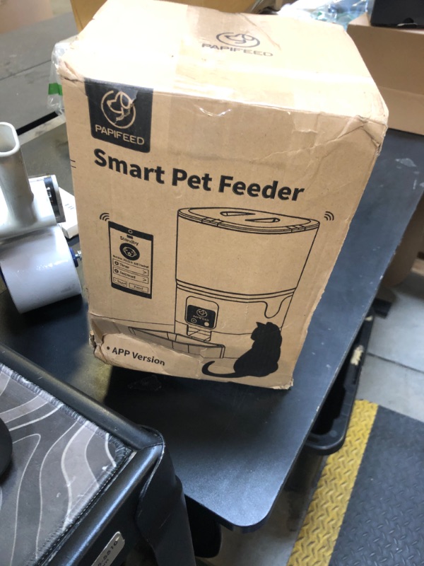Photo 1 of PAPIFEED Smart Automatic Cat Feeders: WiFi Pet Feeder with APP Control for Remote Feeding, Detachable for Easy Clean, Automatic Cat Food Dispenser with Alexa,1-30 Meals Per Day for Dog (6L/25Cup)