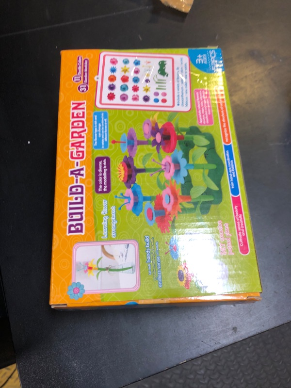 Photo 1 of FLYINGSEEDS 46 PCS Flower Garden Building Toys for Girls, STEM Toy Gardening Pretend Play Set for Kids, Girls Favor Stacking Game for Toddlers, Preschooler Age 3 4 5 6 7 8 Year Old
