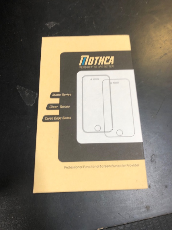 Photo 1 of Mothca 2 Pack Matte Glass Screen Protector for iPhone 14 with 2 Pack Camera Lens Protector, Anti-Glare & Anti-Fingerprint Tempered Glass Clear Film