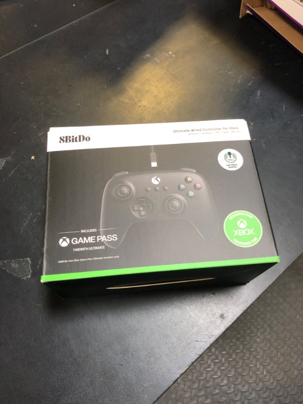 Photo 1 of 8Bitdo Ultimate Wired Controller for Xbox Series X|S, Xbox One and Windows, Hall Effect Joystick Update, PC Gaming Gamepad with Back Buttons, Trigger Vibration - Officially Licensed (Black)