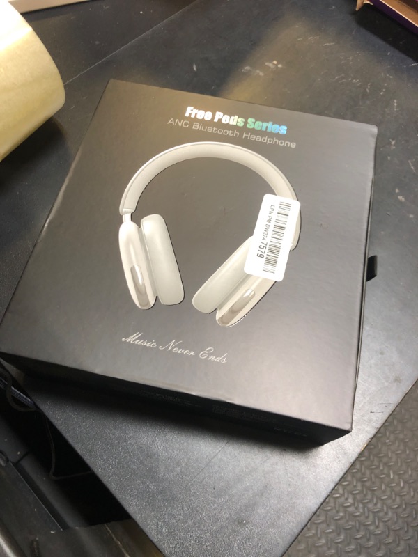 Photo 1 of SUNJOM Freepods 120H Playtime Wireless Over-Ear Headphones, ANC/ENC Pro-Level Active Noise Cancelling, Bluetooth Headphones with Built-in Microphone Type-C Charging for Call Travel Sports Gym-Sliver