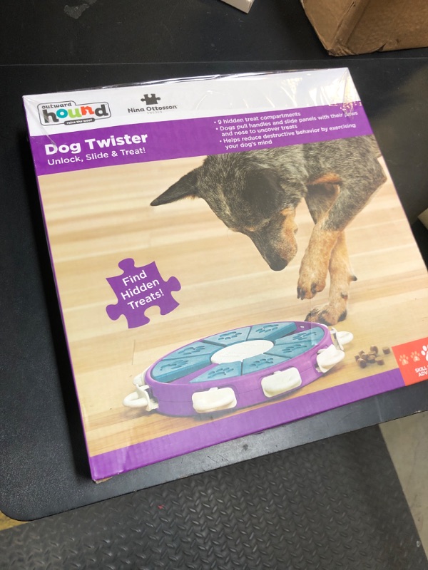 Photo 1 of Outward Hound by Nina Ottosson Dog Twister Treat Puzzle Enrichment Toy, Level 3 Advanced, Purple