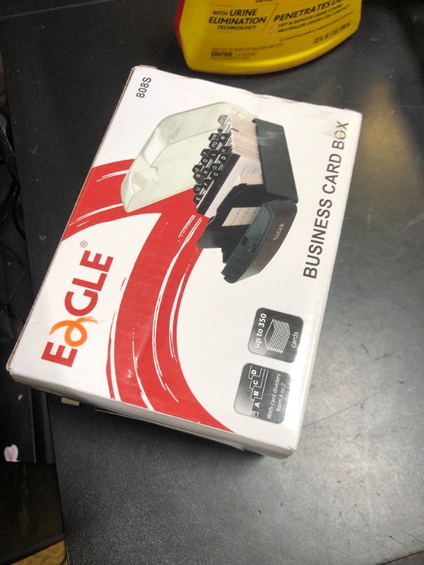Photo 1 of Eagle Business Card Box, Push-Button,Storage up to 350 Cards