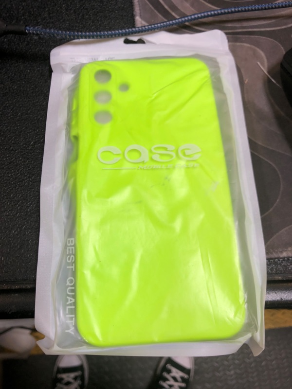 Photo 1 of LoeoeL Silicone Case for Samsung Galaxy A15 5G, Ultra Thin Slim Minimalist Soft Rubber Gel Matte Phone Case for Women Men, Cute Girly Aesthetic Protective Case with Camera Cover, Neon Green Lime