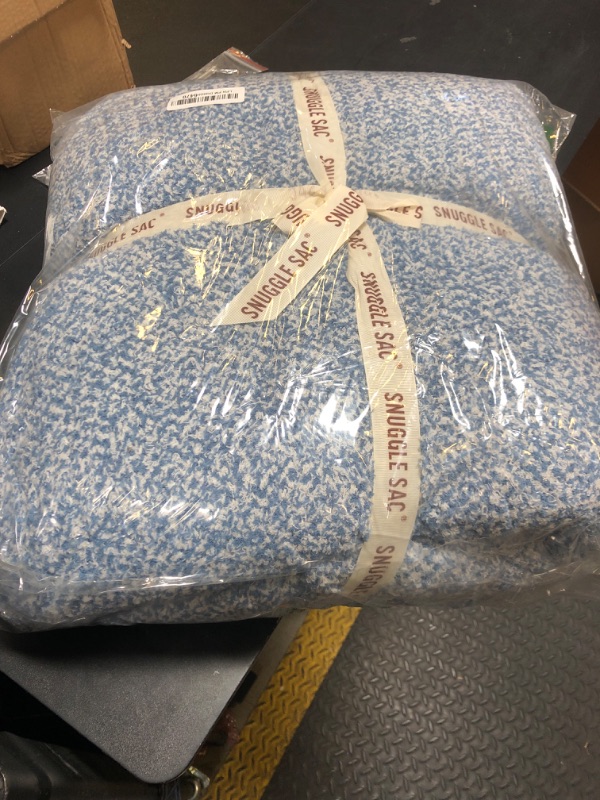 Photo 1 of Snuggle Sac Queen Size Bed Blanket Heather Blue, Reversible Super Soft Microfiber Blankets Warm Cozy Knit Fuzzy Plush Bed Blankets, Blue, Queen 90x90