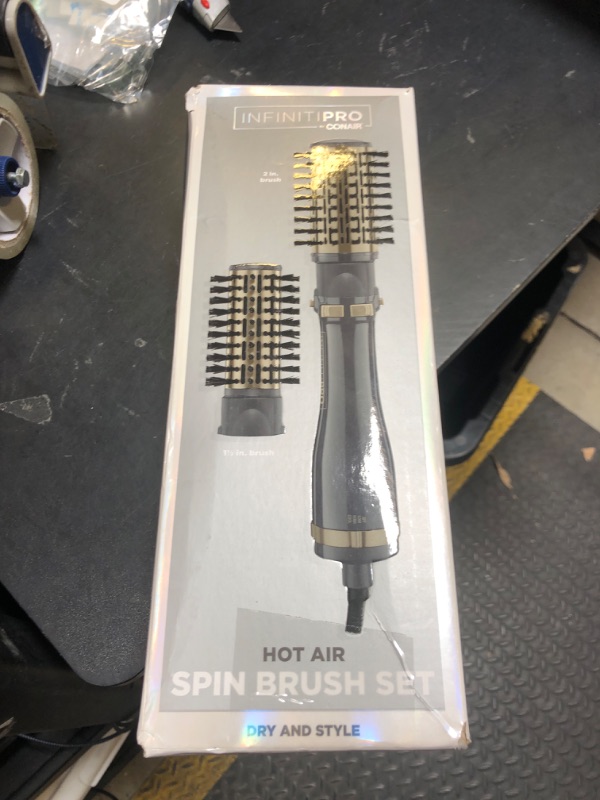 Photo 1 of INFINITIPRO BY CONAIR Hot Air Styling Brush Set with 2-Inch and 1.5-Inch Bristles
