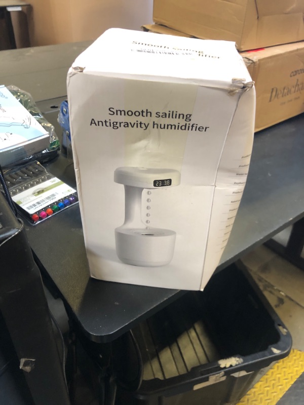 Photo 1 of Anti Gravity Cool Mist Humidifiers, Hovering Water Droplet Backflow Creative Humidifier, Desktop Humidifier Office With Anti Gravity Humidifier with Silent Clock 28.16oz 800ML Water Tank
