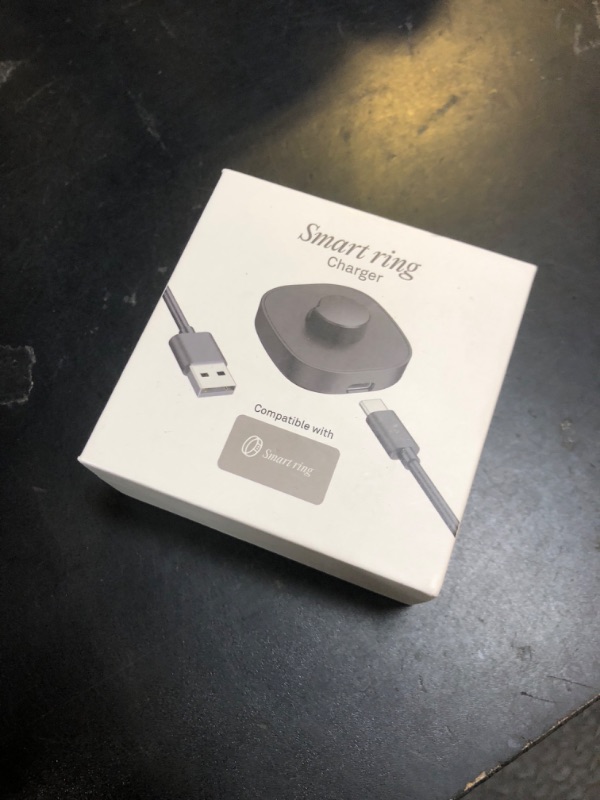 Photo 1 of Compatible with Oura Ring Gen3 Charger Size 8, Fast and Safe Charging Dock with USB-C Cable, Travel-Friendly Design for Smart Ring (Black)