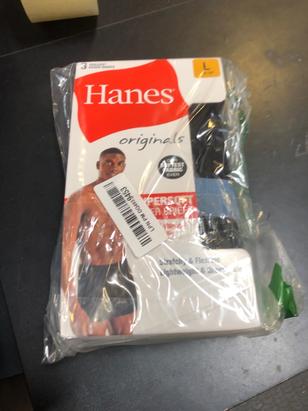 Photo 1 of Hanes Men's Supersoft Underwear, Viscose from Bamboo, Trunks and Boxer Briefs, Black-Regular LARGE