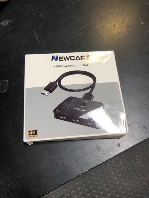 Photo 1 of [Upgrade] HDMI Switch 3 in 1 Out, 4K@60Hz HDMI 2.0 Switch Splitter with 2.6FT Long HDMI Cable, 3-Port HDMI Switcher Selector, Supports 4K 30Hz 3D 1080P HDCP2.2 for PS5 Xbox DVD Player Fire Stick PC