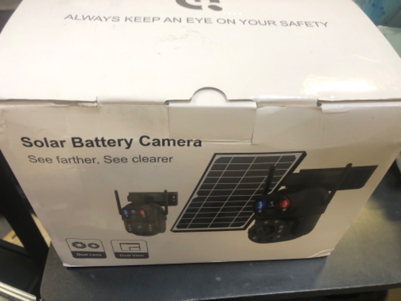 Photo 1 of INQMEGA [20X Optical Zoom] 6MP Solar Security Camera with Dual-Screen,Solar Camera Wireless Outdoor,Color Night Vision,Dual Screen,2.4G WiFi